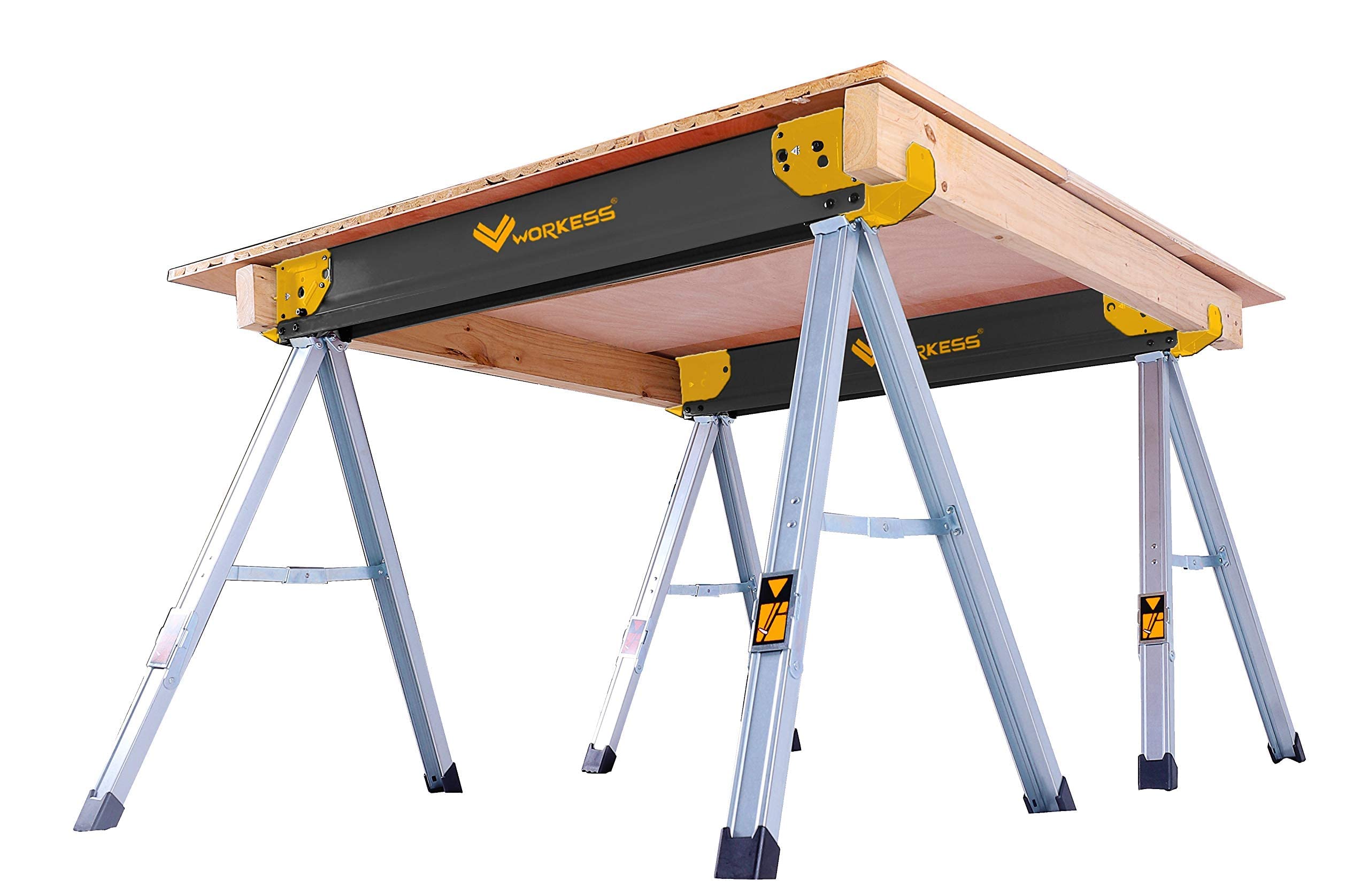 WORKESS Saw Horses portable workbench support for DIY and pro tasks