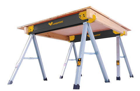 WORKESS Saw Horses portable workbench support for DIY and pro tasks