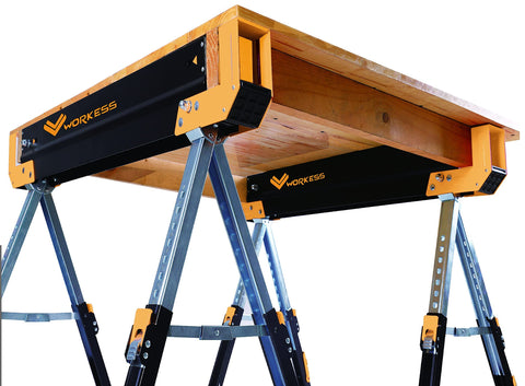 WORKESS 2x4 slot creates a solid DIY workbench option.