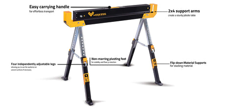 WORKESS compact storage reduces clutter when not in use.