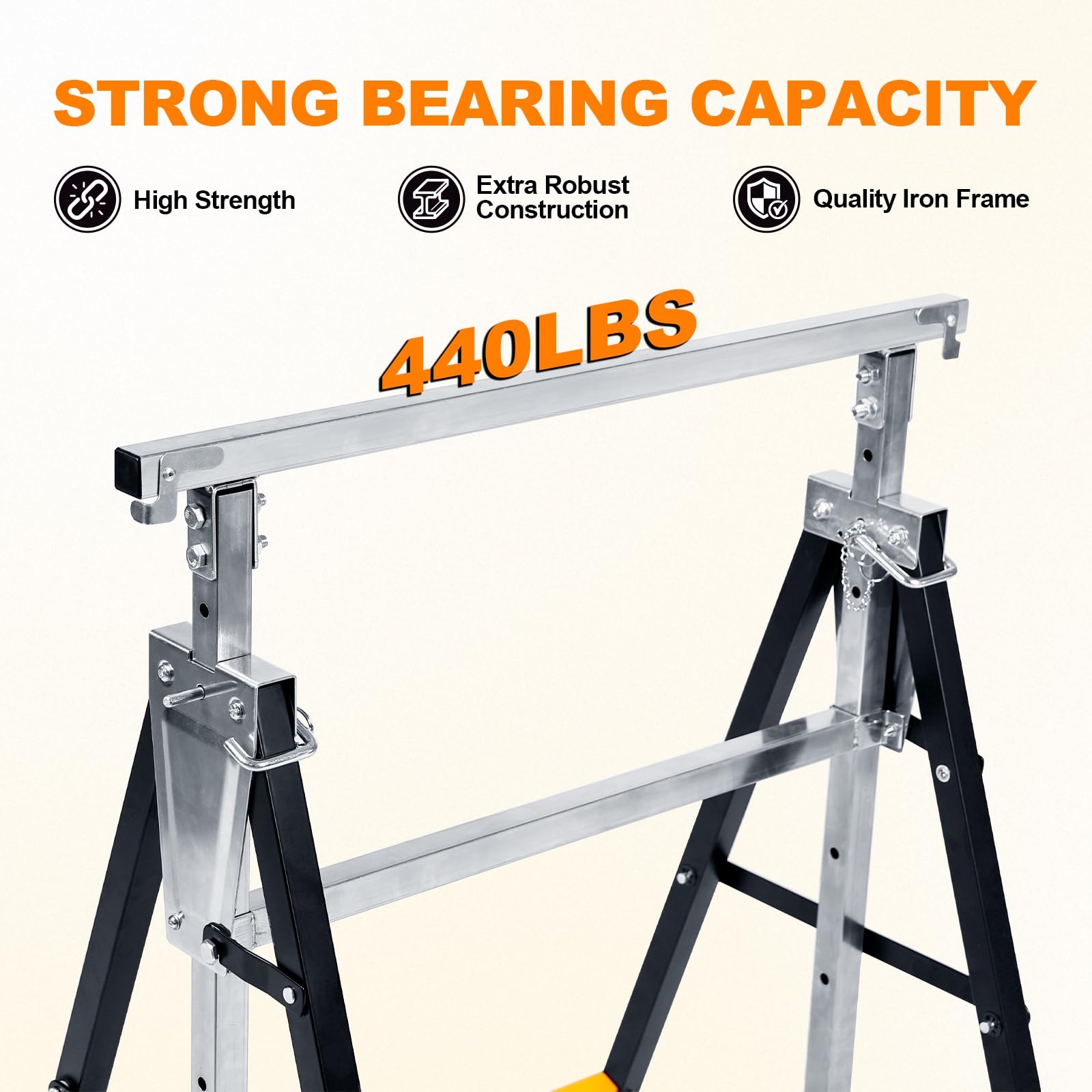 WORKESS adjustable height levers enable precise height adjustments for various tasks.