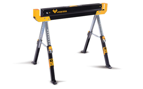 WORKESS portable folding legs simplify transport between job sites.