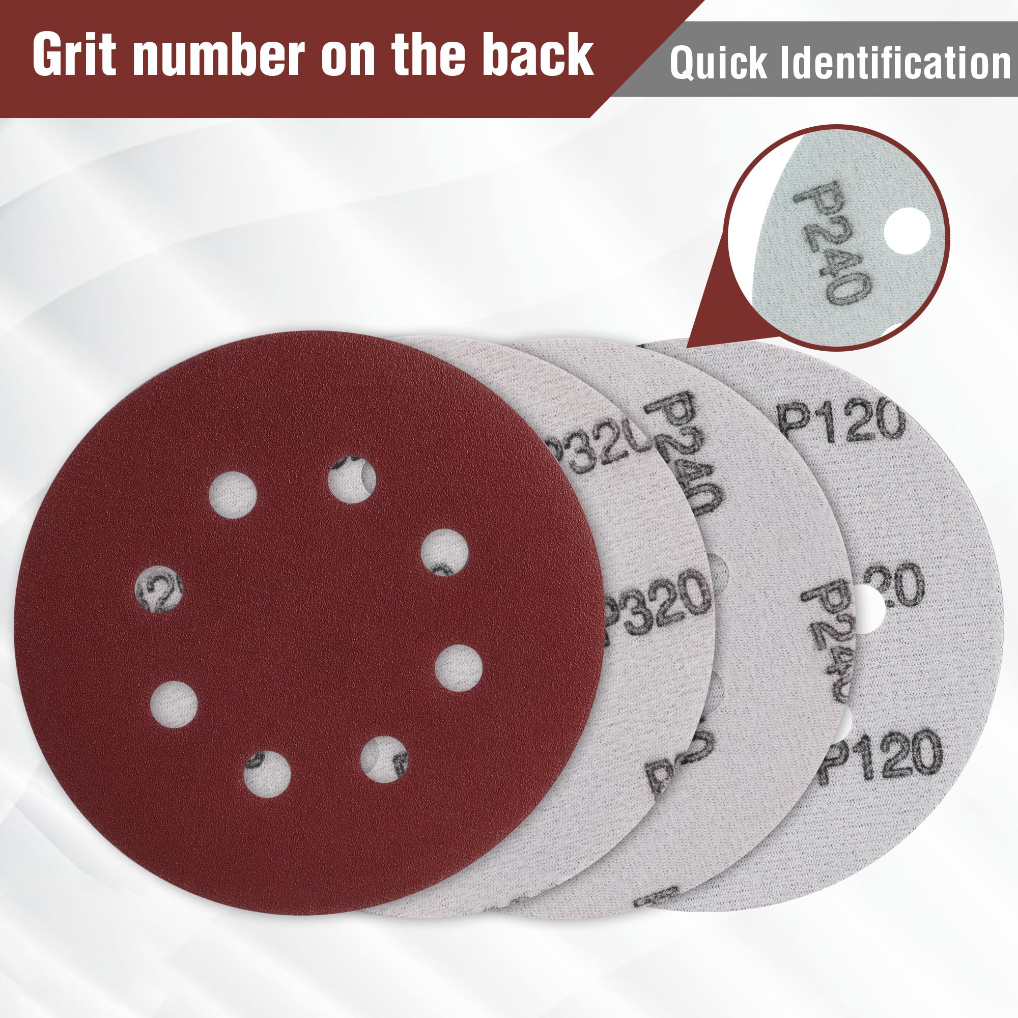 WORKPRO 120-grit disc provides refined surface with minimal effort