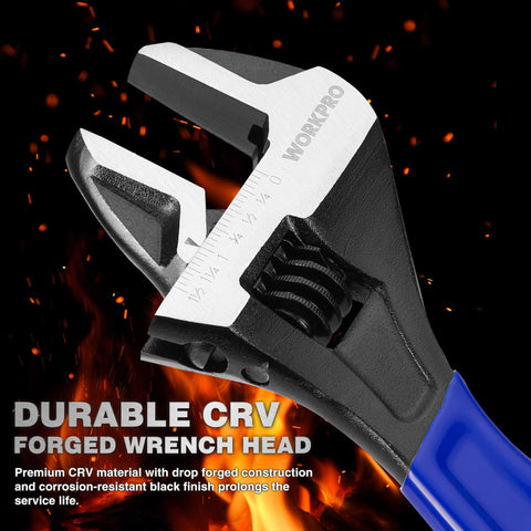 WORKPRO chrome vanadium steel wrench offers durability and steady performance under tough jobs.