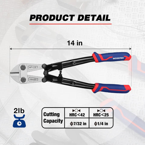 WORKPRO anti-slip grips provide control during extended use.