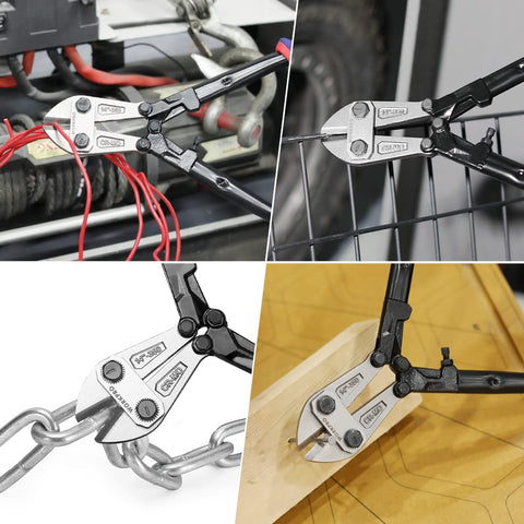 WORKPRO cutting bolt and wire demonstrates capacity for fastening hardware.