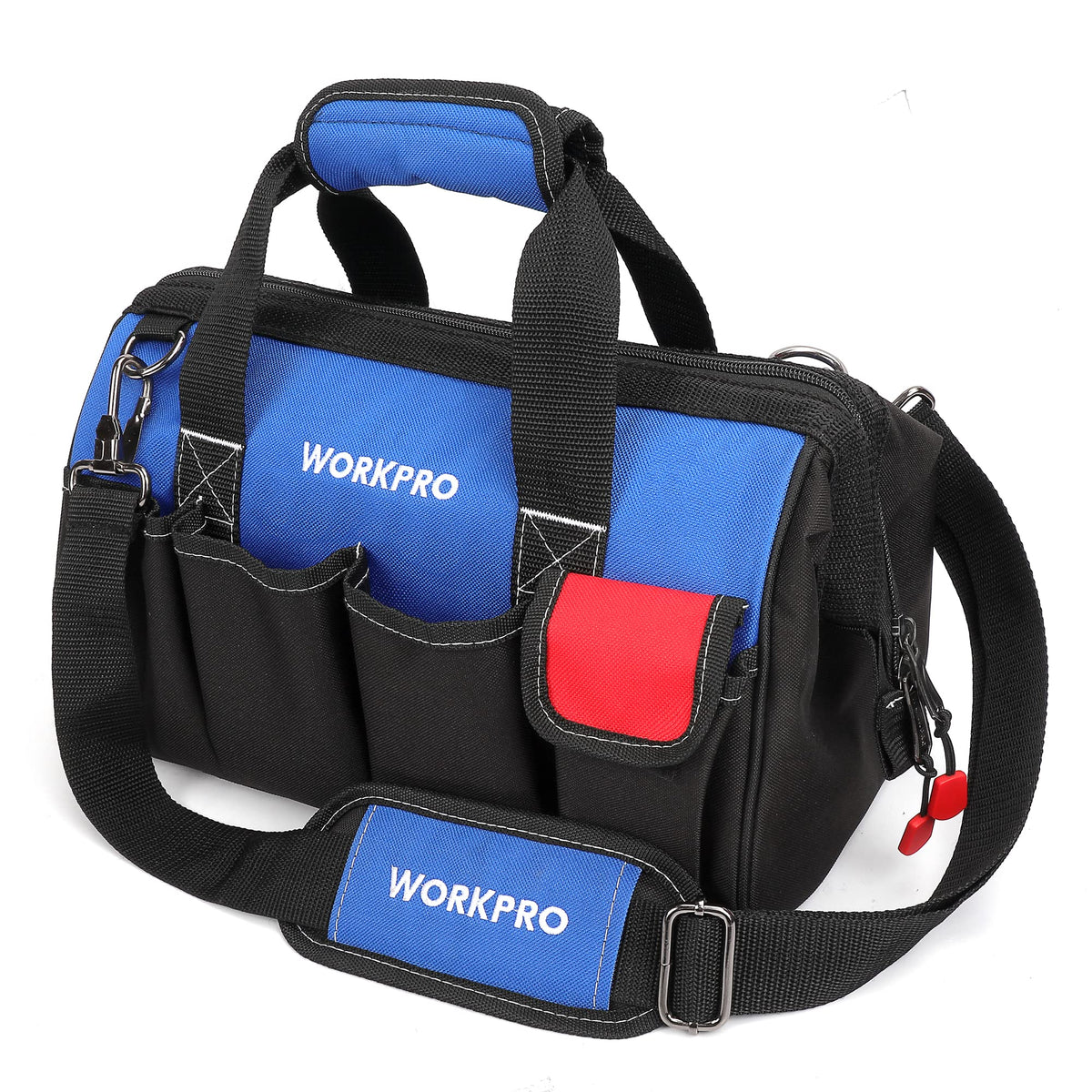 WORKPRO 14-inch tool bag with multiple pockets for organized tools on the job
