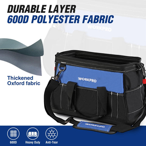 WORKPRO waterproof molded base protects tools from damp work surfaces.