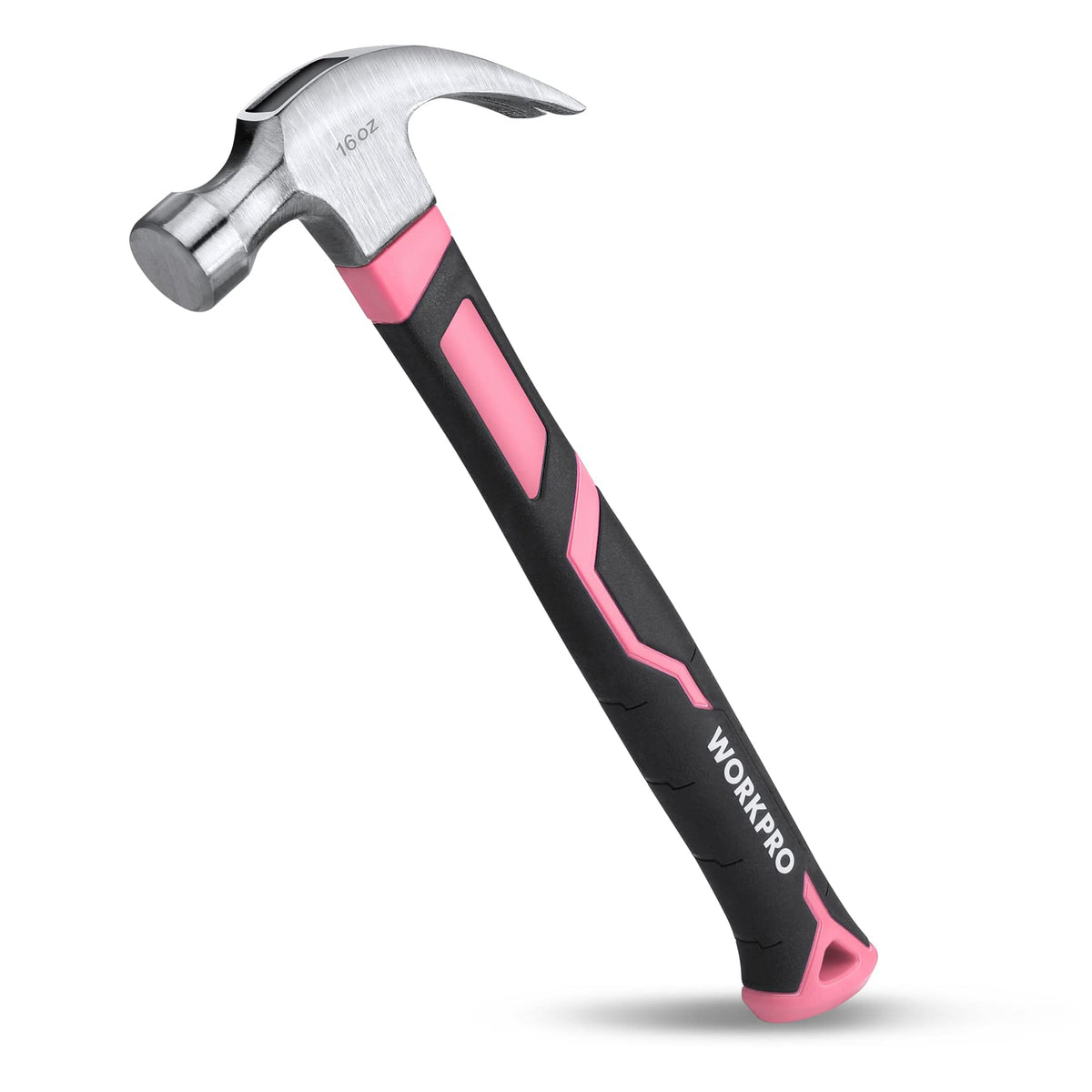 WORKPRO 16 oz claw hammer with fiberglass handle for comfortable everyday use