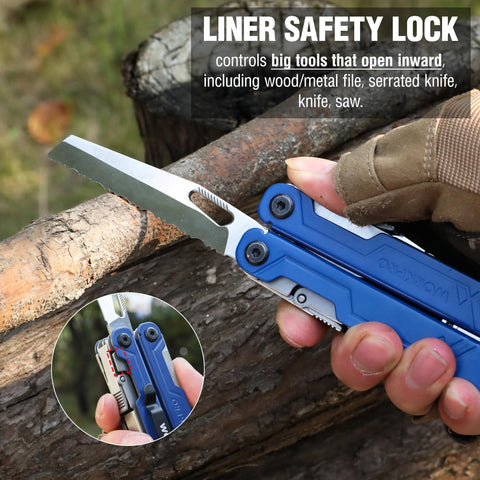 WORKPRO 18-in-1 safety locks in action keep tools secure