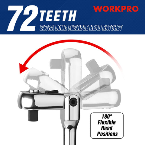 WorkPRO 180-degree directional switch makes forward and reverse transitions seamless.