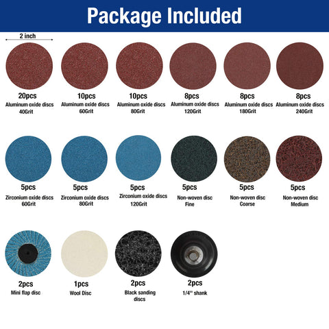 WORKPRO 2-inch rubber backing pads and holders enable stable tool attachment