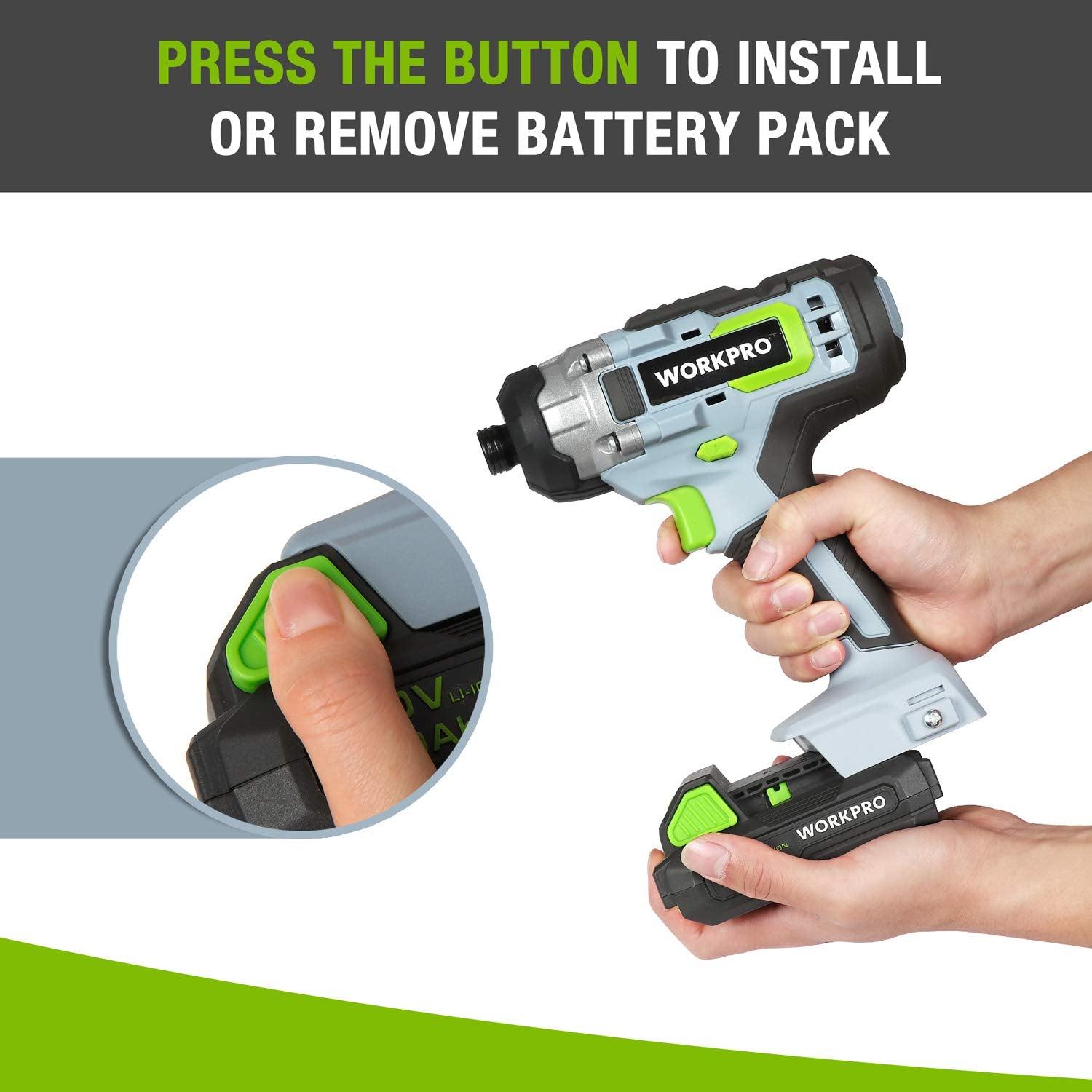 WORKPRO 0.95 lb weight supports easy handling.