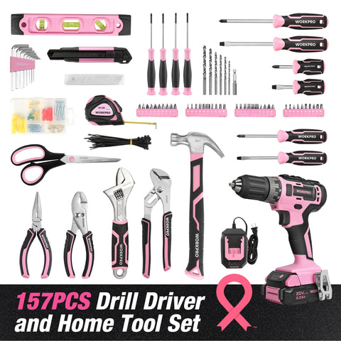 WORKPRO 20V cordless drill driver with two speeds for varied tasks