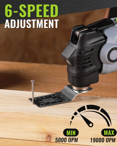 WORKPRO LED light brightens the work surface for accurate cuts