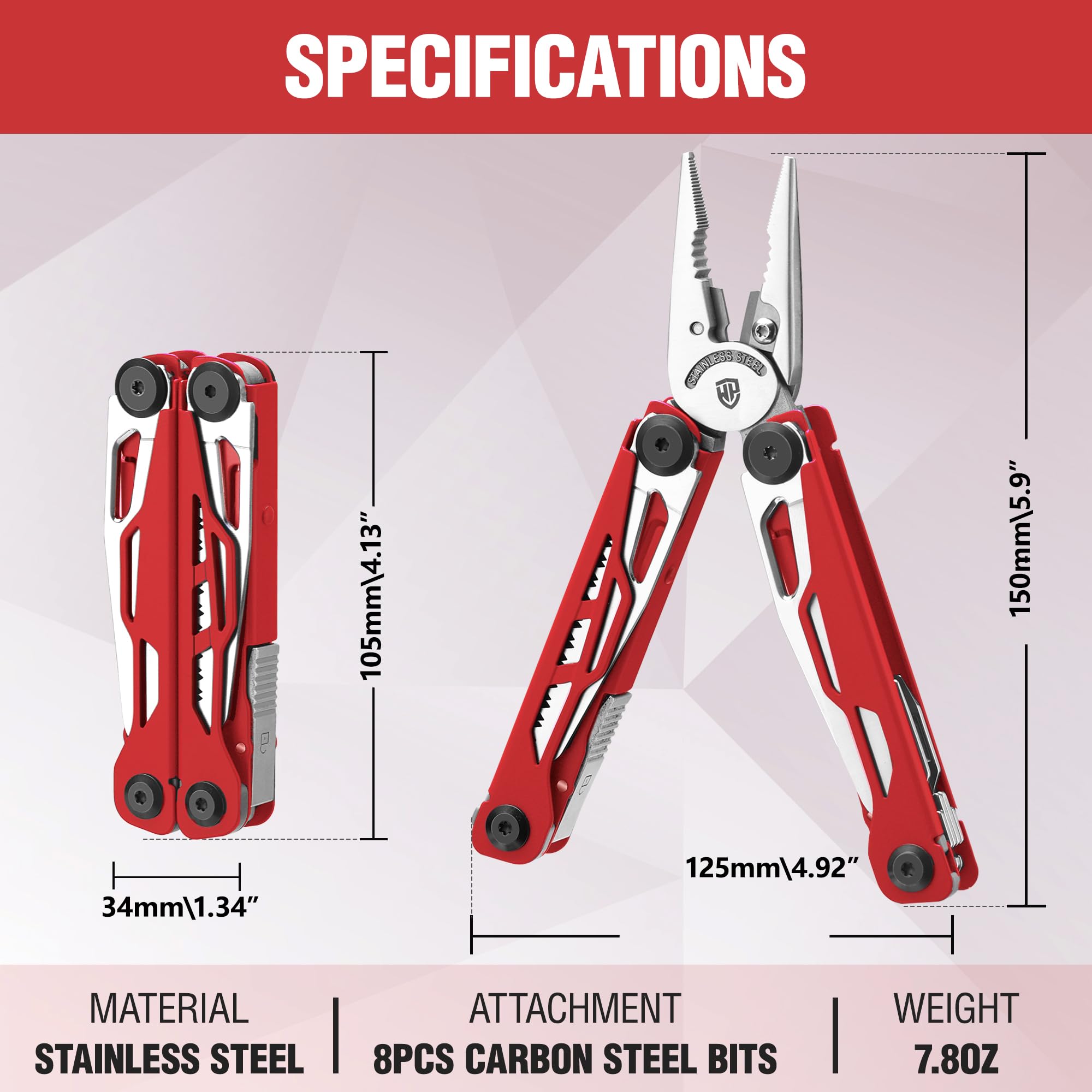 WORKPRO 24-in-1 multitool open with pliers for tough outdoor tasks.