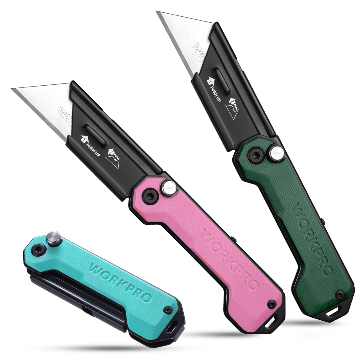 WORKPRO knife with G10 handle provides a secure grip for all tasks.