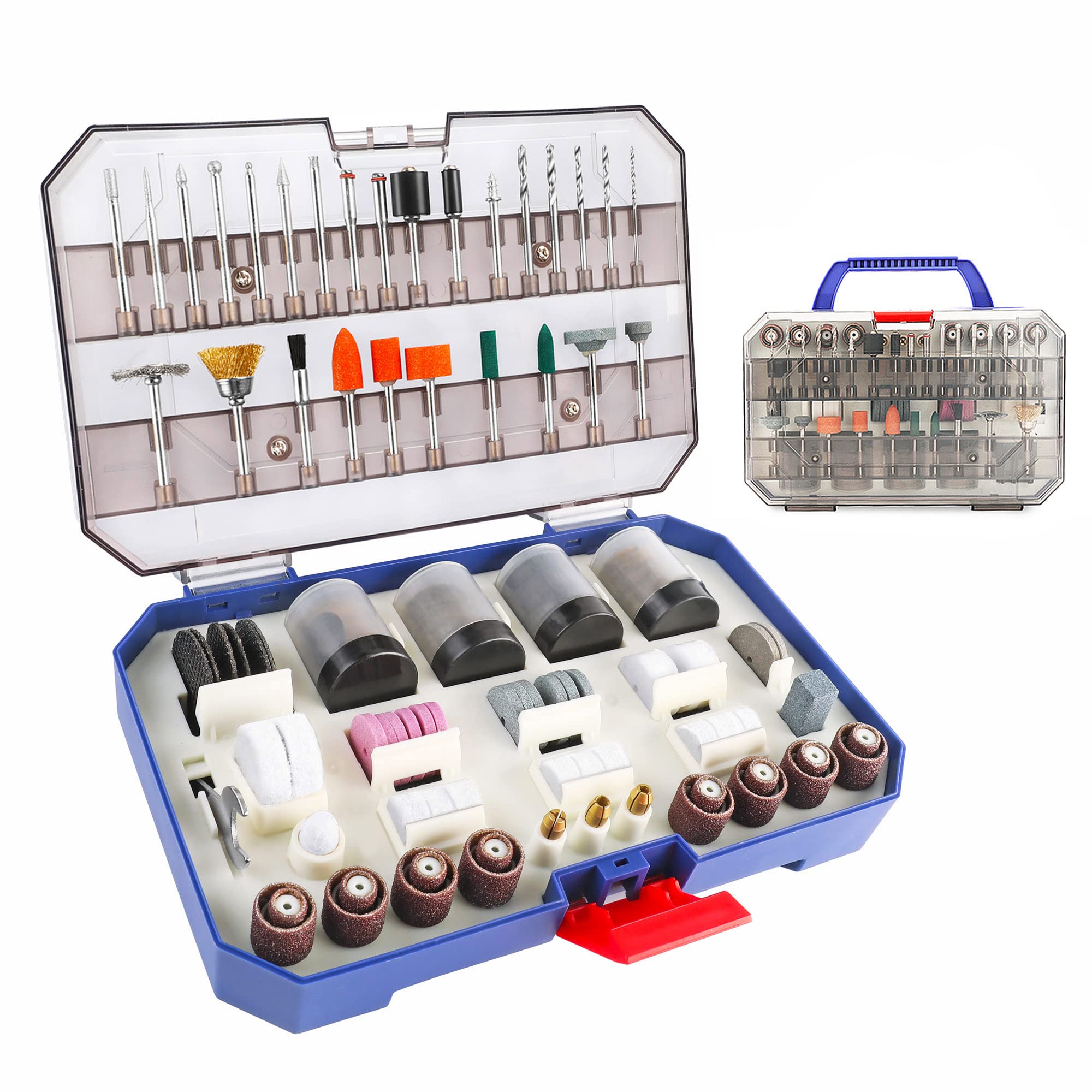 WORKPRO 306PCS rotary tool kit case shown for organized storage and quick access