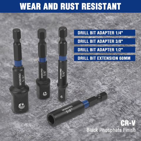 WORKPRO 38mm metric nut drivers range for precise fastener fits