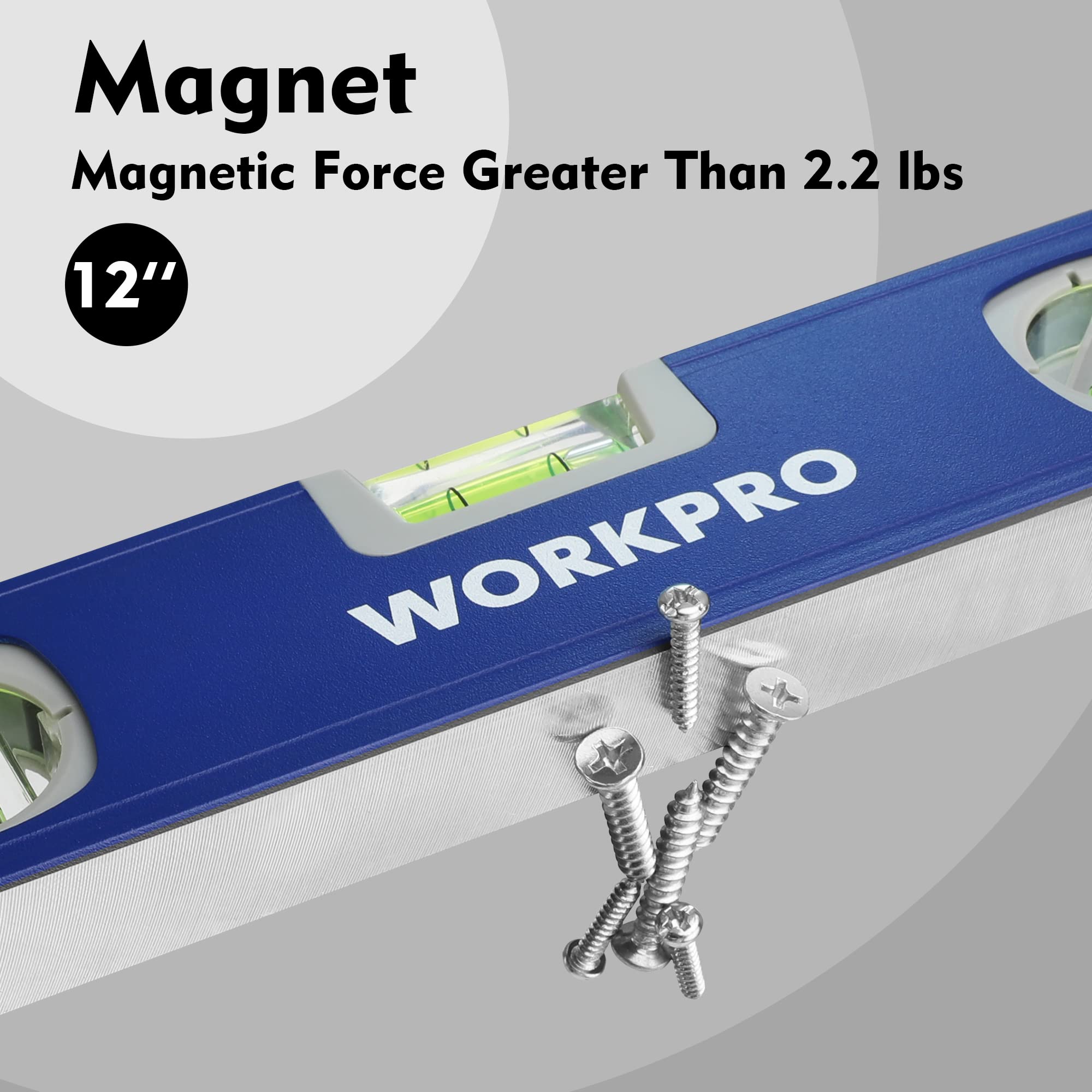 WORKPRO 40-inch open-top view level ideal for long spans and cabinetry projects.