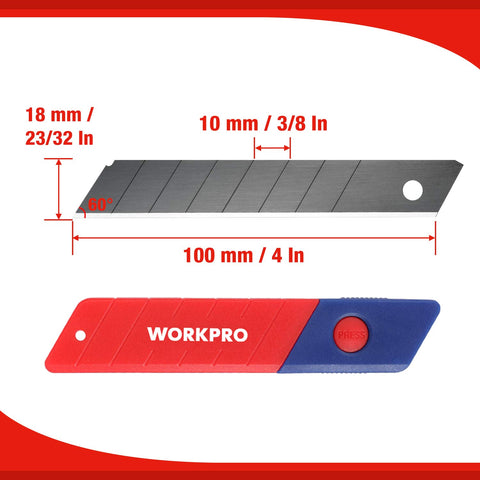 WORKPRO 4-inch blade length delivers comfortable control