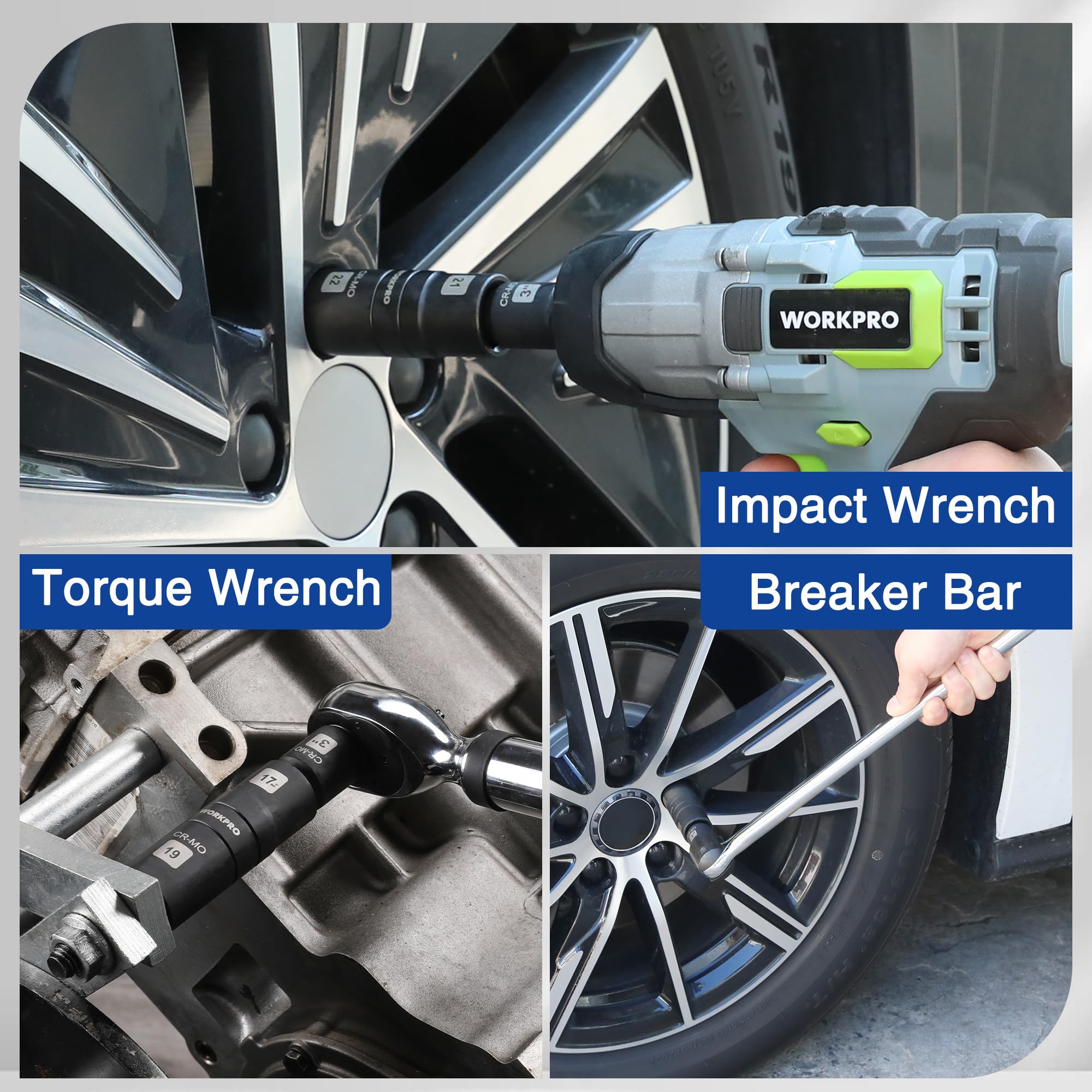 WORKPRO 3-inch extension bar adds reach in tight spaces