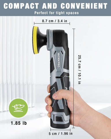 Five-speed control with LED indicator on the WORKPRO polisher