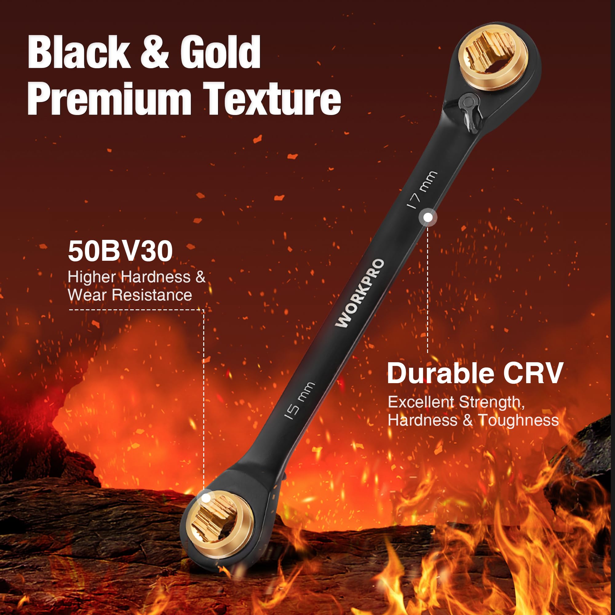 WORKPRO 50BV30 ring detail highlighting wear resistance for tough jobs