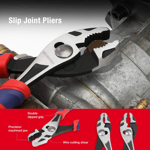 WorkPRO 6-inch diagonal cutting pliers close-up reveals clean cuts.