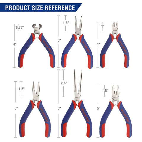 WORKPRO 6-piece pliers set with protective pouch for storage