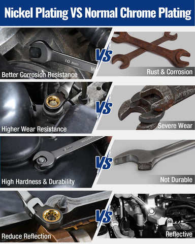 WORKPRO 72-teeth ratchet gear enables precise, quick turns in tight spots