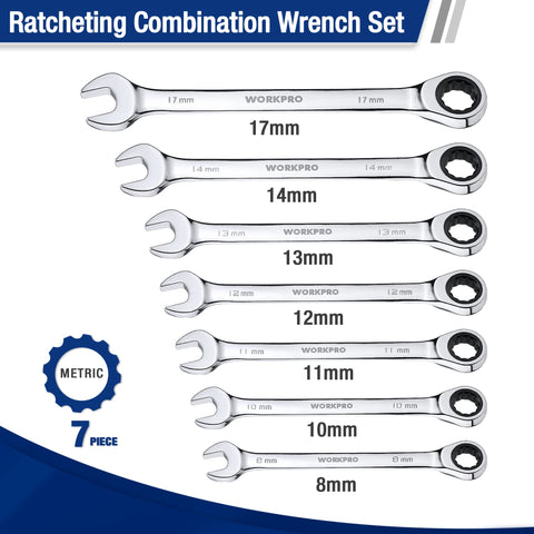 WORKPRO 72-teeth ratchet in action enables smooth tightening.
