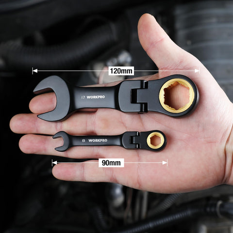 Close-up of the 72-tooth ratchet for smooth operation with WORKPRO wrench.