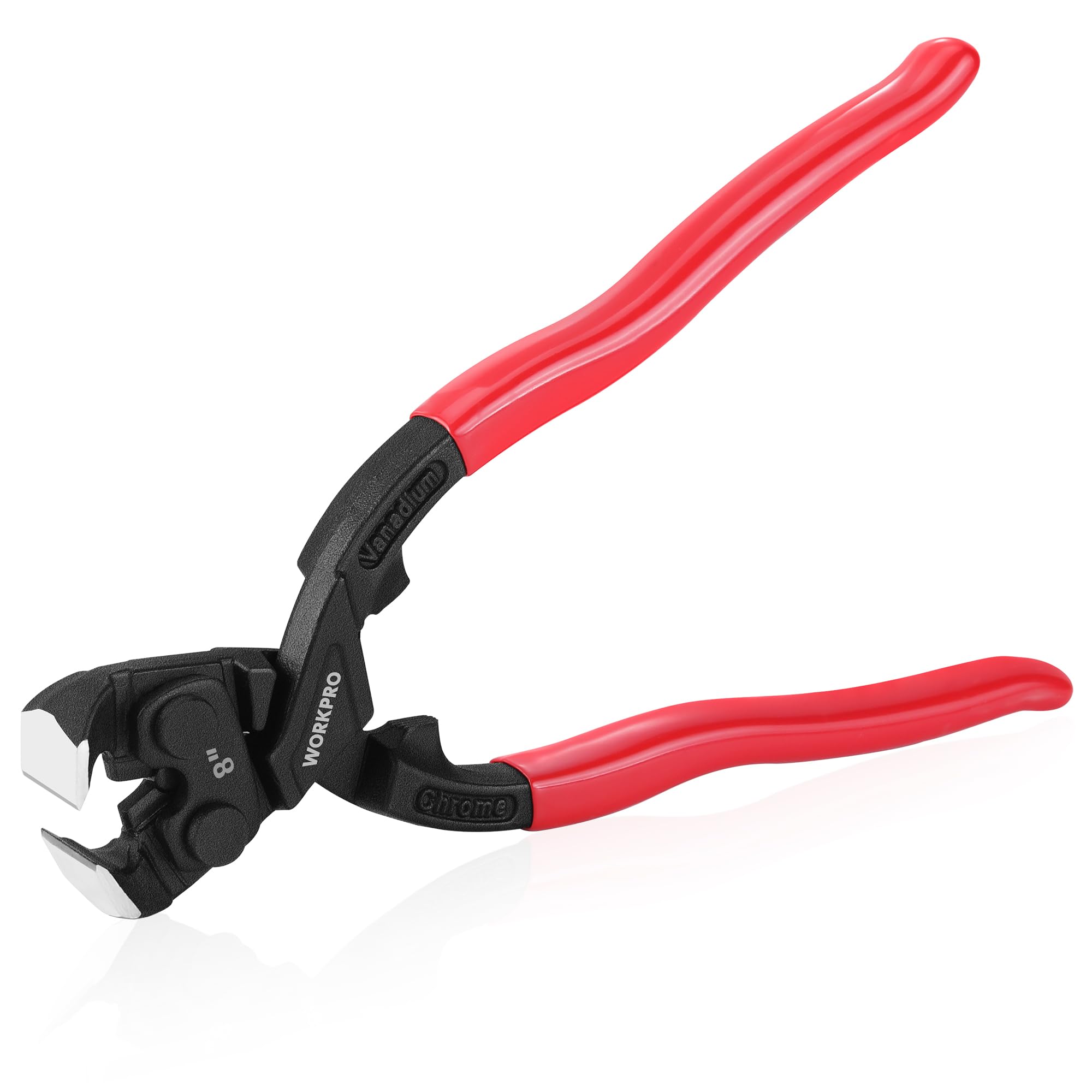 WORKPRO 8-inch nail puller pliers with ergonomic grip for nail removal