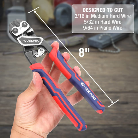 WORKPRO 8-inch bolt cutter chrome molybdenum blades resist wear
