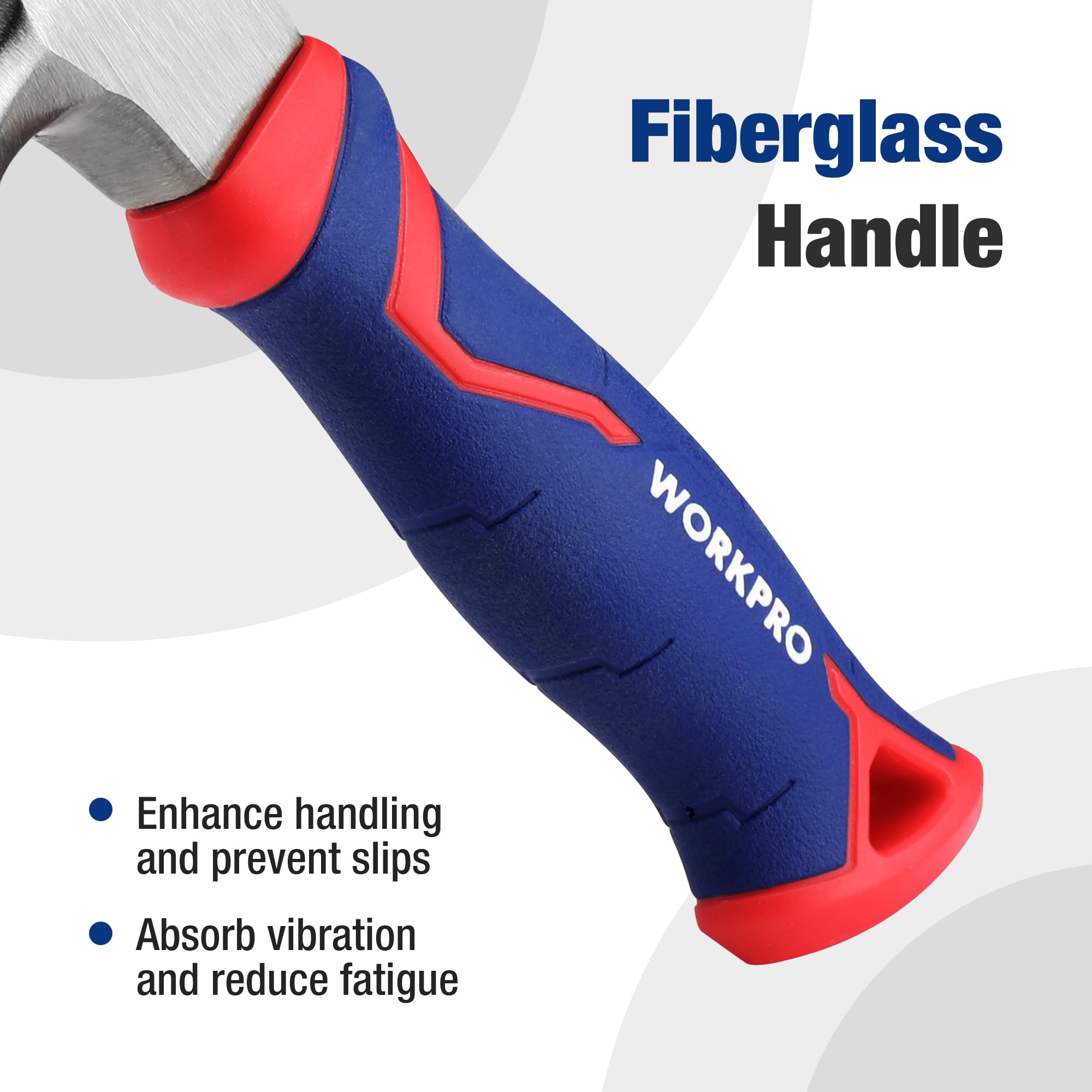 WORKPRO polished face minimizes marks during finishing tasks