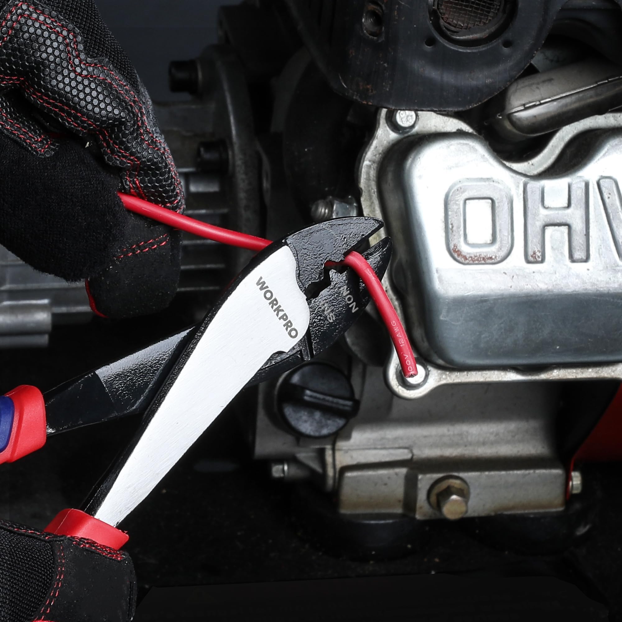 WORKPRO ergonomic bi-material grips provide comfortable grip and reduced fatigue.