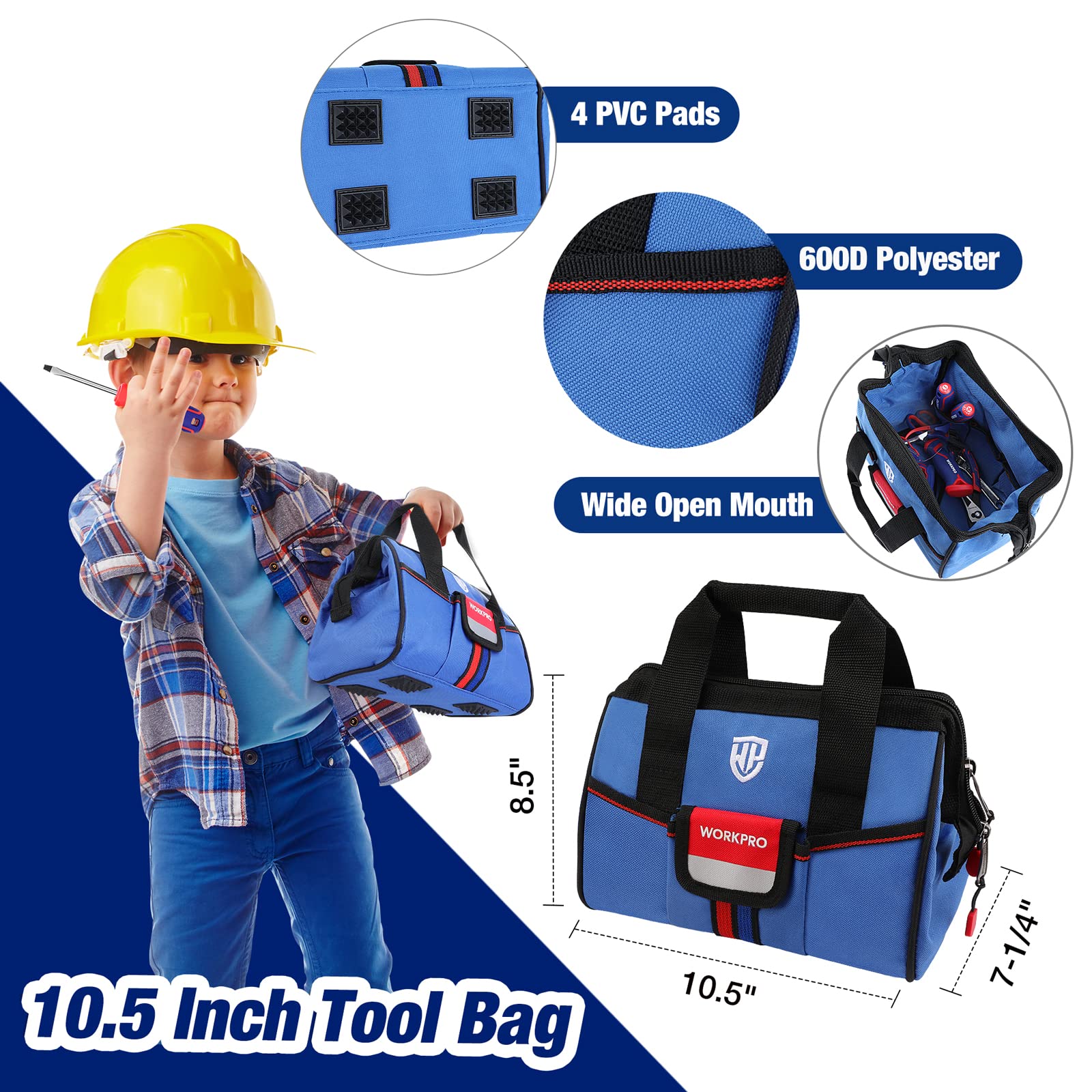 WORKPRO mini tape measure 12 ft for precise kid-friendly measuring