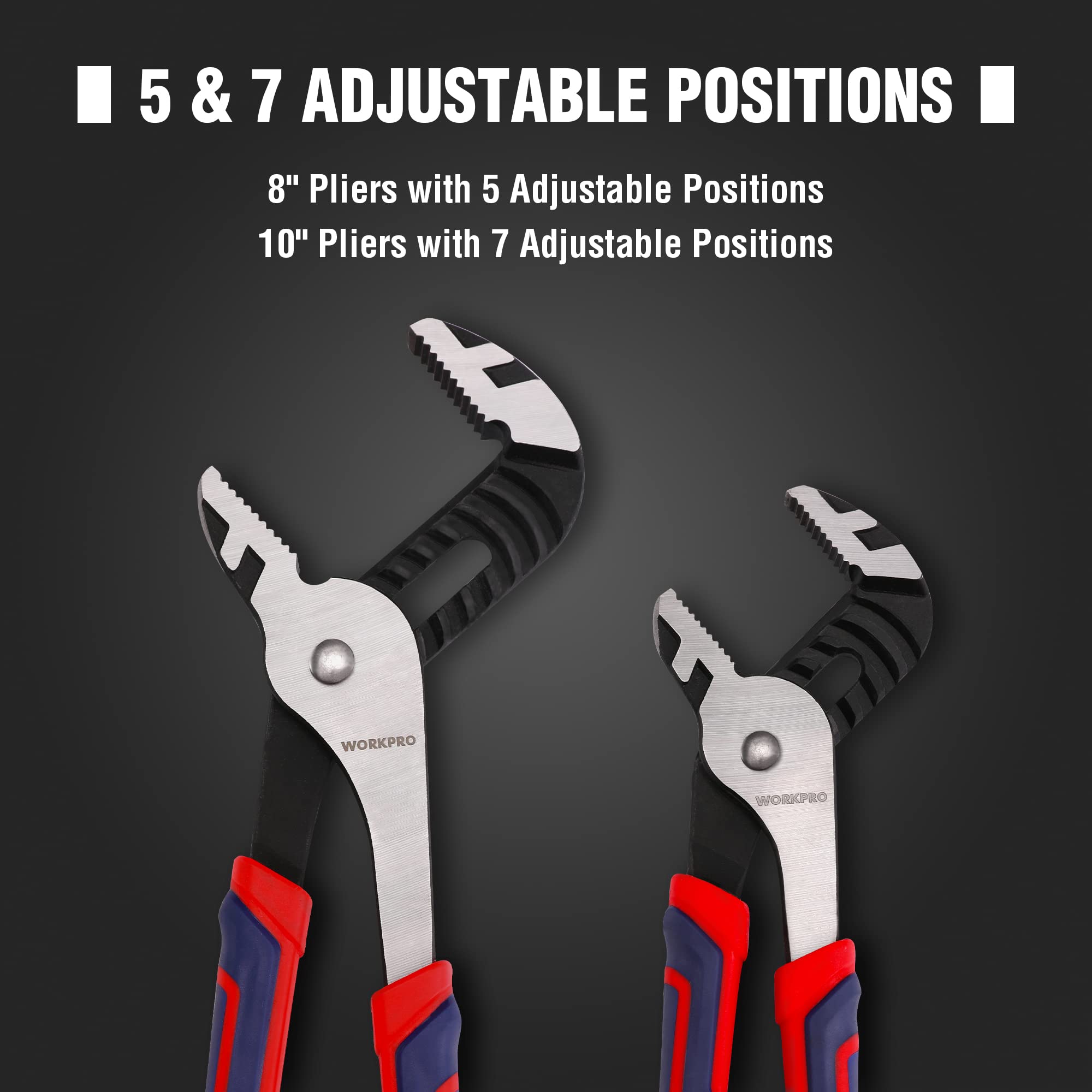 WORKPRO adjustable five and seven positions for flexibility.