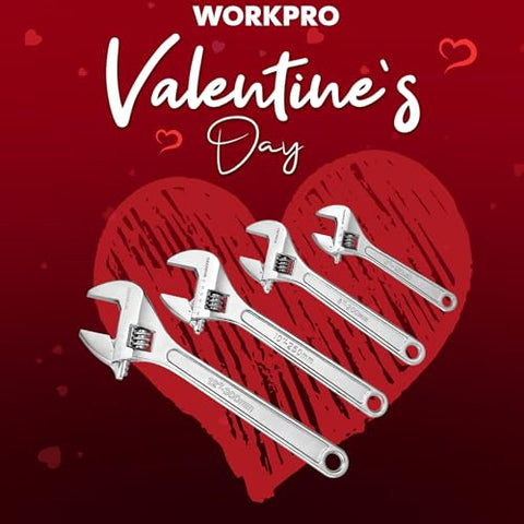 WorkPRO adjustable wrench 8in side view shows robust I-beam construction.