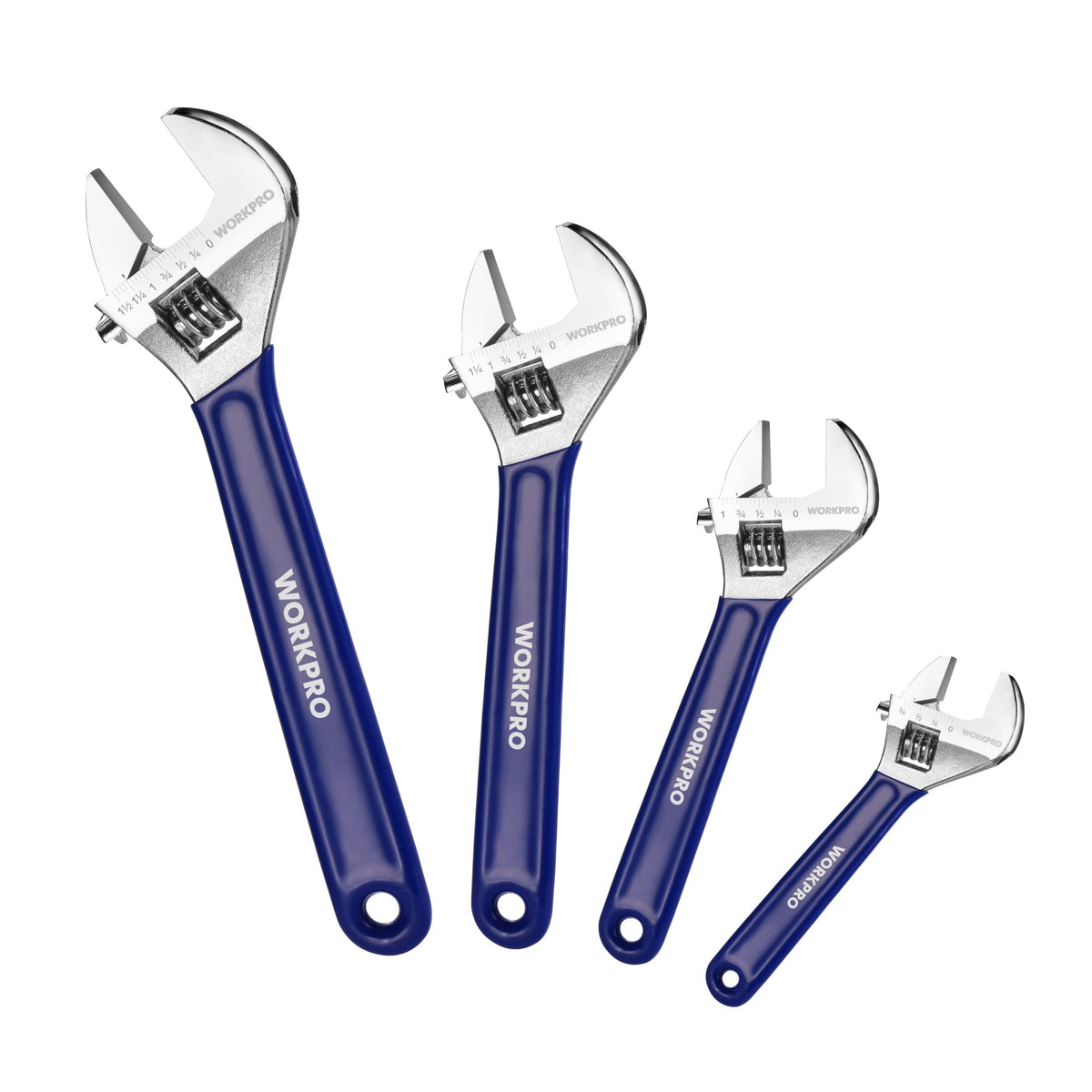 WORKPRO adjustable-wrench-set 6-inch wide jaw for precise tightening tasks.