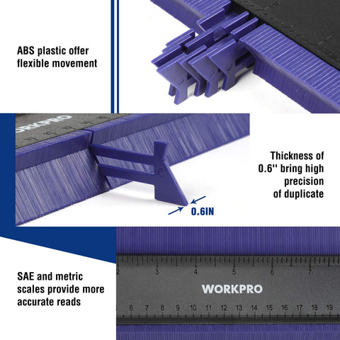 WORKPRO aluminum alloy ruler stays rust-proof for durable measurements.