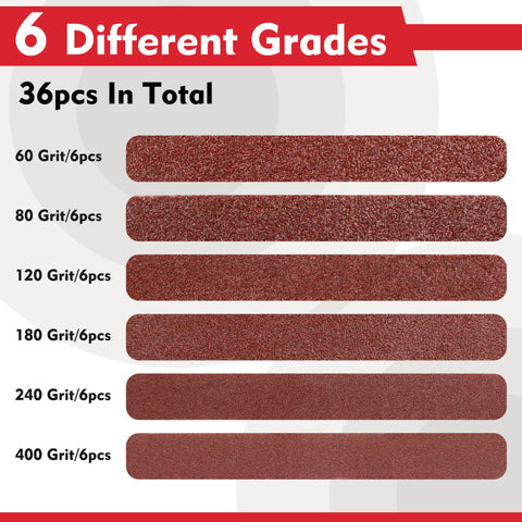 WORKPRO aluminum oxide grains for durable, smooth finishes on wood and metal surfaces.