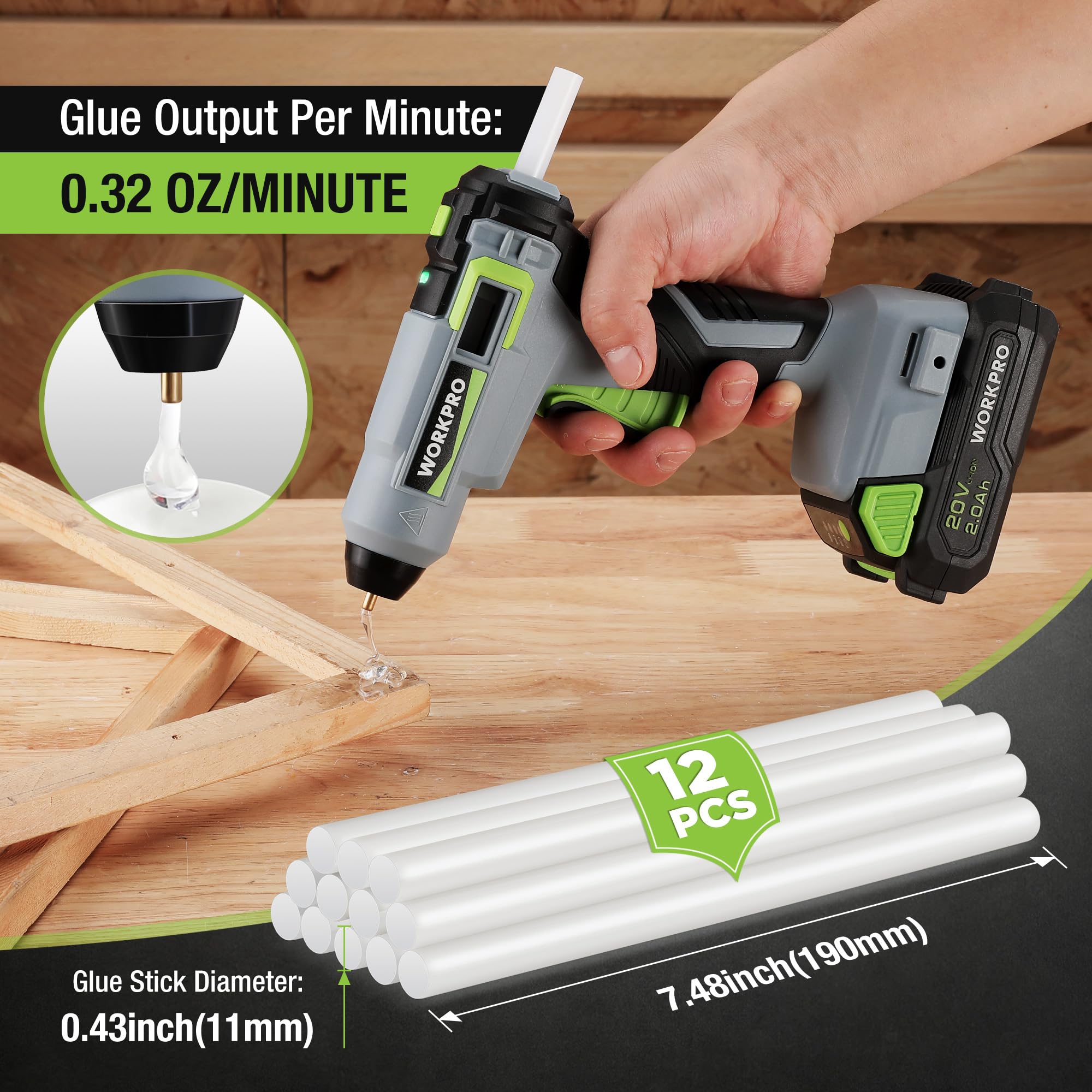 WorkPRO anti-drip nozzle with silicone sleeve reduces drips and burns