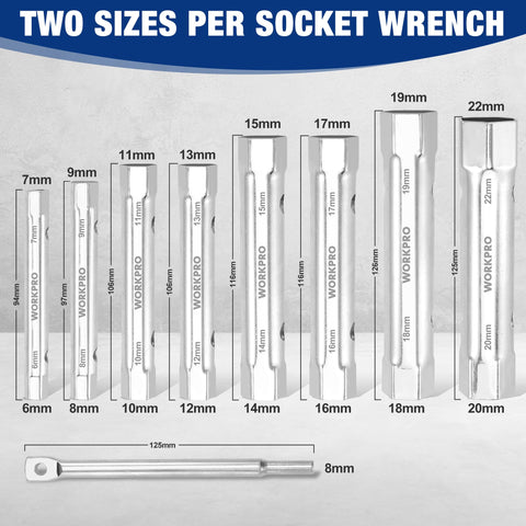 Workpro bar handle with tommy bar enabling extra leverage for tight fittings