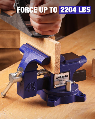 WORKPRO vise grips pipes and tubes securely without slipping.