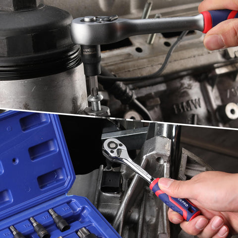 WORKPRO sockets feature black phosphate coating for durability.