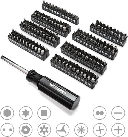 WORKPRO blow-molded case with locking clips protecting tools