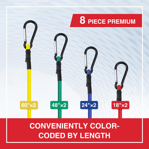WORKPRO heavy duty bungee cords 60-inch pack for long, secure carries.