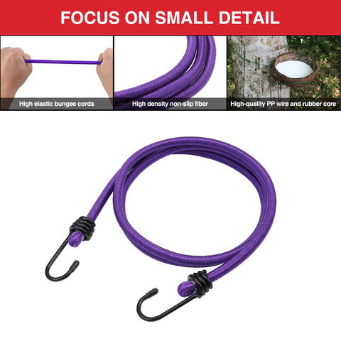 WORKPRO bungee cords with metal hooks for secure attachments